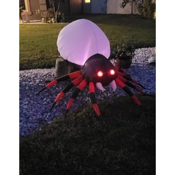 5 FT Halloween Inflatable Spider Outdoor Decoration with...
